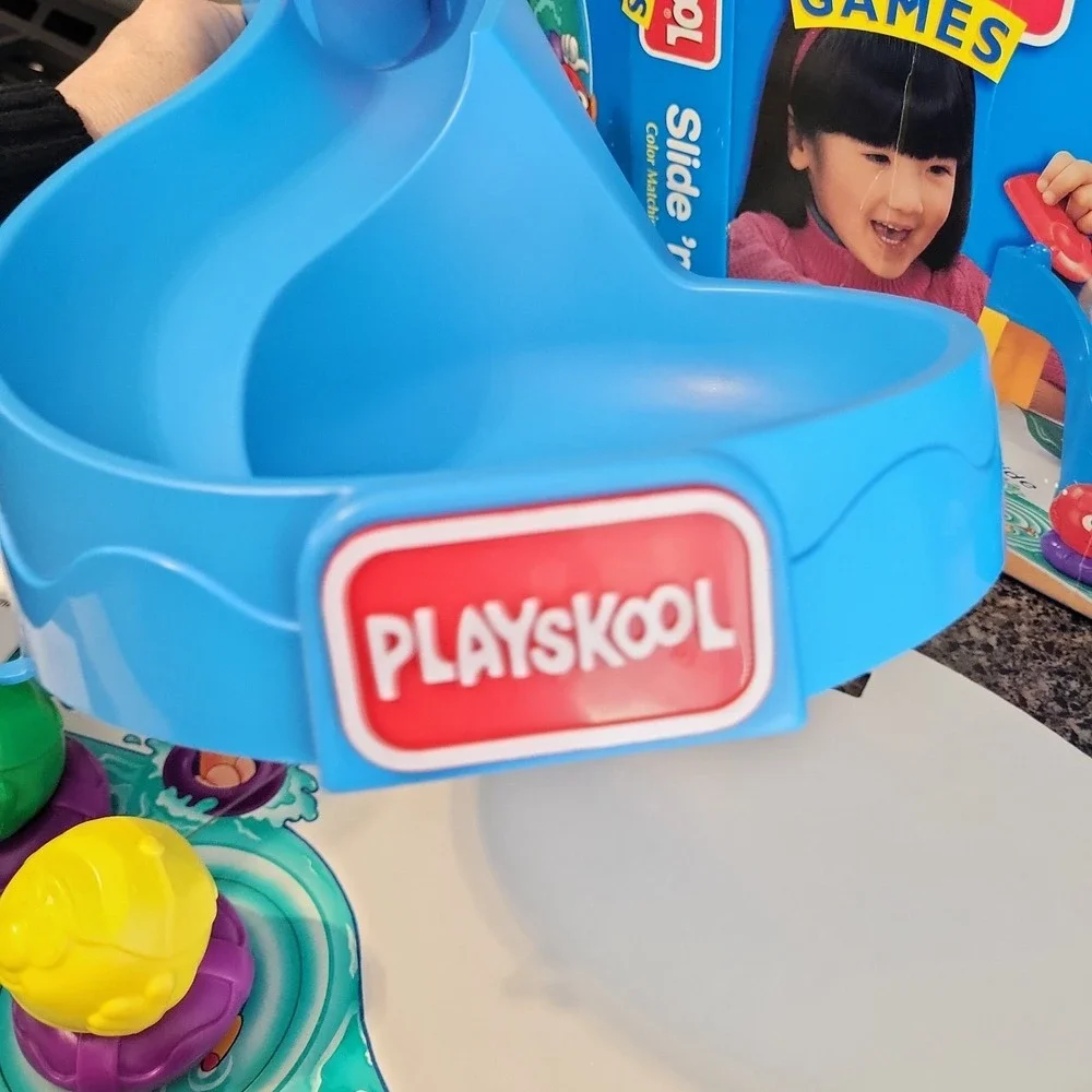 Vintage Playskool Slide 'N Ride Complete Preschool Board Game Color Counting
